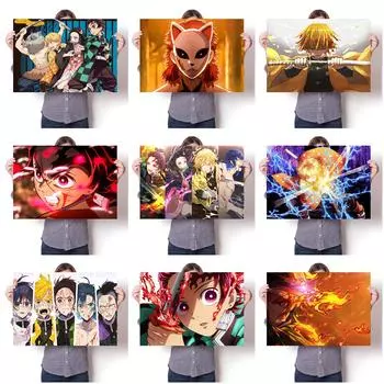 Японский аниме персонаж Demon Killer изображение искусство украшения дома качество холст живопись плакат спальня гостиная 21cm30cm NoFrame