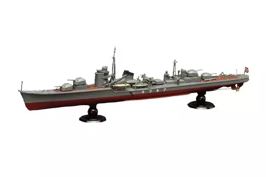 Японский эсминец ВМС серии Imperial Navy Akizuki, полнокорпусная модель, пластиковая модель 1/700 № 9 EX-2 (с фототравлеными деталями)