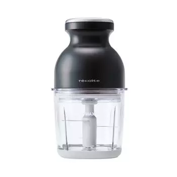 Японский беспроводной капсульный резак Recolte Bonne 8 функций в 1 Натуральный черный [Подлинный продукт] (рубка, смешивание, дробление, замешивание, дробление,