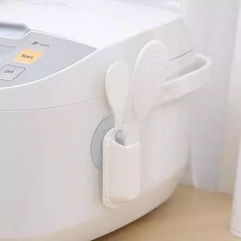 Японский бесшовный держатель для ложки для риса на присоске - кухонная стойка для хранения лопатки для риса