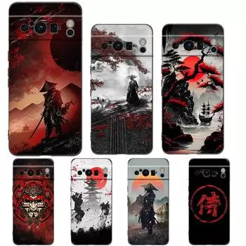 Японский Bushido Samurai для Google Pixel 8 7 6 Pro 6A 5G черный чехол для телефона Мягкая противоударная задняя крышка силиконовый чехол из ТПУ Pixel 7