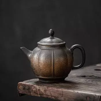 Японский чайник, одинарный чайник, бытовой ретро-чайный сервиз в стиле кунг-фу, керамический чайник с одним фильтром, позолоченный набор для заваривания чая