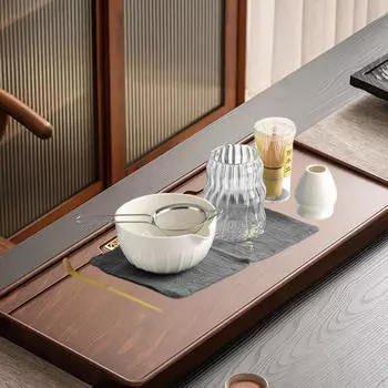 Японский чайный сервиз матча из 7 предметов, полный, с ложкой белый