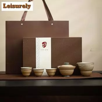 Японский чайный сервиз Quiet Wind Powder Yin, полный комплект, эстетический набор для чайной церемонии, чайник и набор чашек для чая, посуда для питья, ремесло