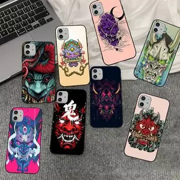 Японский чехол для телефона Oni Hannya Demon для Iphone 11 12 13 Mini Pro Xs Max 8 7 6 6s Plus X 5S Se 2020 Xr For iphone 13pro