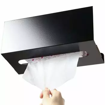 Японский держатель для бумажных полотенец, настенный держатель для кухонной бумаги, для хранения бумажных полотенец, настенная вешалка для шкафа, вешалка для кухни [Lubonarie] чёрный