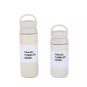 Японский дизайн Простая матовая кофейная кружка из нержавеющей стали Портативная для автомобиля, офиса Кружка-термос с меткой Подарок Письмо 380 белый