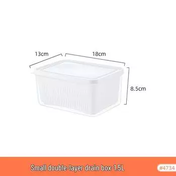 Японский двухслойный таз для мытья овощей с крышкой: Кухонная корзина для хранения продуктов, фруктов и овощей.