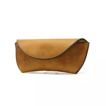 Японский футляр для очков из натуральной кожи Pueblo Italian Leather [Frasority] (Верблюд) FP507-ca