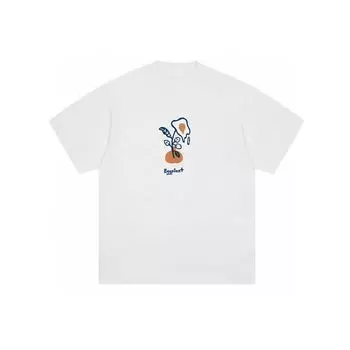 Японский гонконгский стиль Ins Beauty Tide ретро футболка с короткими рукавами топ мужской и женский чистый хлопок большой размер свободный круглый вырез S