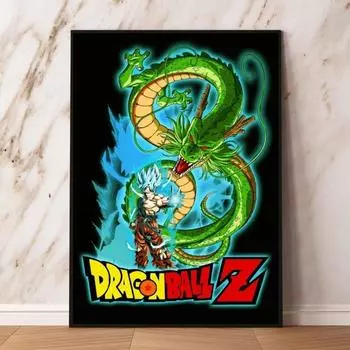 Японский классический аниме Seven Dragon Ball персонаж гостиная модульная печатная наклейка на стену плакат 21cm30cm NoFrame