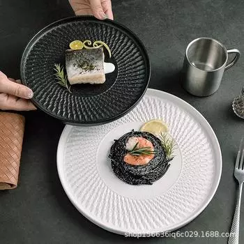 Японский клуб Премиум Ресторан Посуда Керамическая Простая Паста Тарелка Салат Художественная Концепция Западный