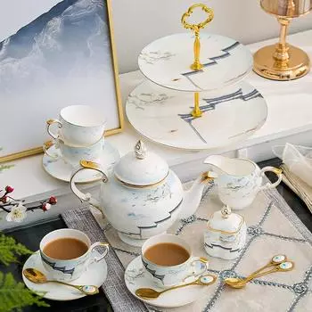 Японский костяной фарфоровый кофейный чайный сервиз, кофейная чашка с блюдцем, подарочная коробка, легкая роскошная домашняя керамика, посуда для питья, орнамент