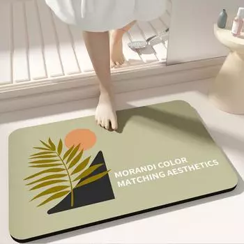 Японский коврик из диатомита, впитывающий быстросохнущий коврик для двери ванной комнаты, устойчивый к грязи, нескользящий, простой в уходе коврик для дома 40 * 60Cm
