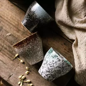 Японский креативный ретро керамический чайный сервиз суши-ресторан чашка для воды и ветра чашка для чая чашка для саке ресторанная чашка для чая