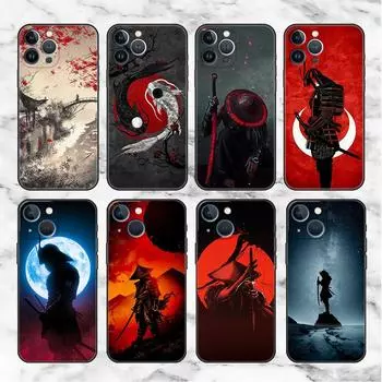 Японский крутой чехол самурай для Apple iPhone 14 Pro Max 13 11 12 Mini SE 7 8 Plus X XS 6 6S, силиконовый чехол для телефона, мягкий чехол из ТПУ, чехол iPhone 6 6S Plus