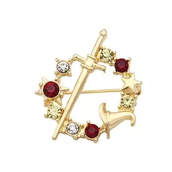 Японский Магический Меч Брошь со Стразами Маленькая Милая Сказочная Мода Студентка Девушка Пряжка для Сумки Значок Броши Аксессуары