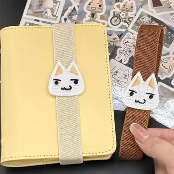 Японский милый мультяшный котенок блокнот с отрывными листами эластичный ремешок для хранения журналов резинка для книг переплетная веревка