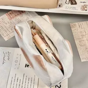 Японский милый мультяшный тост Кот кавайный плюшевый пенал сумка для карандашей обратно в школу канцелярские принадлежности для учебы школьные принадлежности пеналы милая сумка