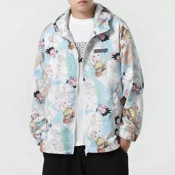 Японский модный бренд мультяшный аниме Dragon Ball куртка с капюшоном для мужчин и женщин весна и осень тонкая повседневная куртка молодежный топ M