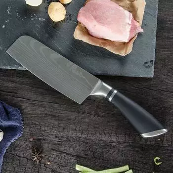 Японский нож Накири 6,5 дюймов лазерный дамасский узор из нержавеющей стали с острым лезвием нож для мяса и овощей инструмент кухонные аксессуары 1 Pcs