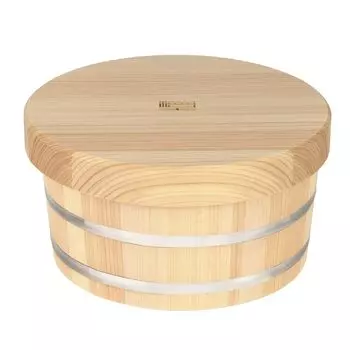 Японский охицу 2 чашки Хиноки Диаметр x Хиноки Хиноки [Хиноки] Тело: Савара, Крышка: 19,7 10,7 см [Деревянная Савара]