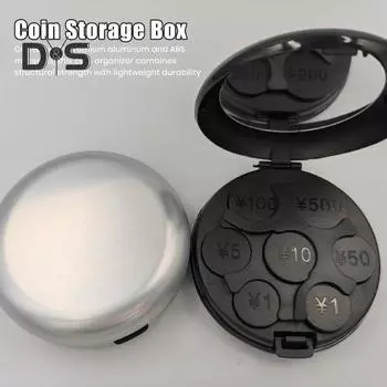 Японский органайзер для монет с зеркалом, прочный диспенсер для монет иен, карманный ящик для хранения монет, портативный небольшой сортировщик денег, держатель для монет красный