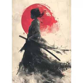 Японский пейзаж Самурай Гейша Бонсай Ворота Тории Сакура Искусство Плакат Картина на холсте Настенная печать Картина для комнаты Домашний декор 21cm30cm NoFrame