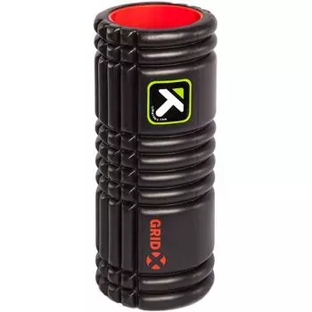 Японский ролик для массажа TRIGGERPOINT Grid Foam Roller X Black, миофасциальный релиз, жесткая модель 04406 [оригинальный продукт] чёрный