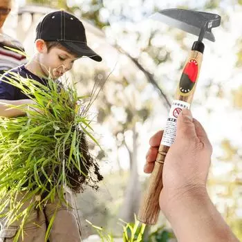 Японский серп для прополки, острый как бритва инструмент для прополки, японский серп для прополки премиум-класса с деревянной ручкой из стали для культивации