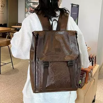 Японский школьный рюкзак для мужчин, студентов колледжа, компьютерный рюкзак, мужская дорожная сумка, водонепроницаемый, большой емкости, рюкзак для пары чёрный