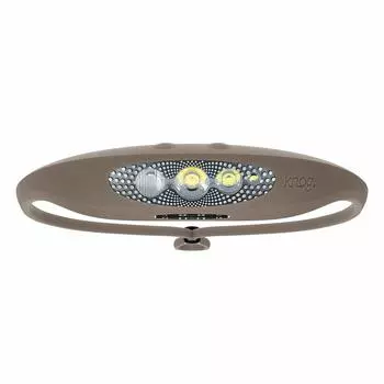 Японский силиконовый налобный фонарь KNOG BILBY с большой световой мощностью 400 люмен, водонепроницаемый, перезаряжаемый через USB, серый [оригинальный продукт] 30~70 см
