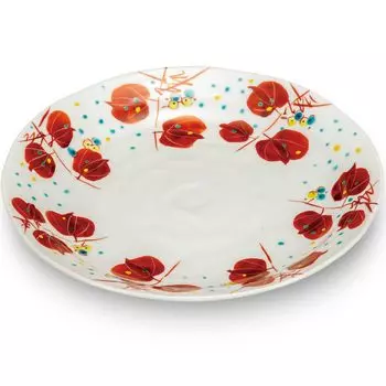 Японский склад стильный Kutani сервировочный Yamakirai большой японский Японский сделано в Японии тарелка, столовые приборы, посуда, тарелка, керамика, тарелка, еда, тарелка, белый