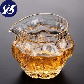 Японский стеклянный кувшин для заварки чая, термостойкий кованый кунг-фу чахай, прозрачная чайная чашка, офисная чайная посуда