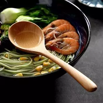 Японский стиль 2 шт деревянные ложки большая суповая ложка набор деревянных ложек столовая ложка ресторан ужин сервировка столовые приборы