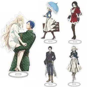 Японский стиль аниме Фиолетовый Эвергарден акриловая фигурка-подставка Клаудия Ходжинс Фиолетовый Эвергарден стоячая тарелка Декор игрушка в подарок 16 см 1