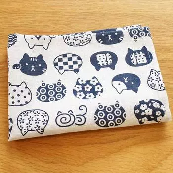 Японский стиль Чехол на обеденный стол Японская ретро салфетка Хлопок Лен Скатерть Искусство Сеть Красный Фотофон Ткань Чехол Полотенце Мат для западной еды And the wind shallow cat 40*60cm