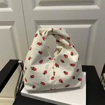 Японский стиль Харадзюку литературная и художественная одежда вместительные тканевые сумки фотографируйте и производите цветочные повседневные универсальные одно плечо белый