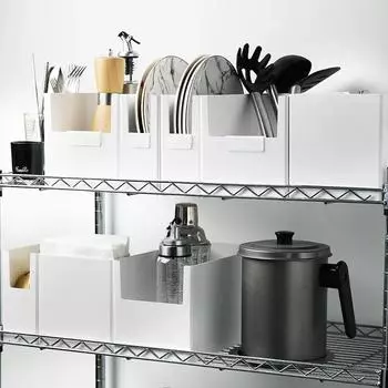 Японский стиль Комбинация штабелируемая кухня хранение кассета лента классификация этикетка папка шкаф ящик хранение организация