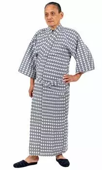 Японский стиль марля, сделанная в L двойной подкладке кормящая ночная рубашка [Yoneshichi], Япония, размер, мужская марля, 100% хлопок, ночная рубашка, ночная рубашка, пижама, белый