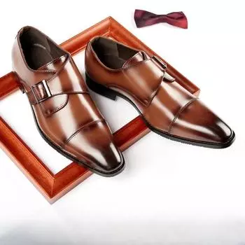 Японский стиль Новые натуральная кожа деловые кожаные туфли мужские британские формальные туфли джентльменские туфли офисная деловая одежда свадебная обувь молодежь 39
