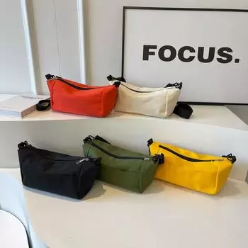 Японский тренд новая нейлоновая сумка нишевая мини сумка-мессенджер текстура универсальная повседневная сумка через плечо чёрный