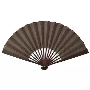 Японский веер Ajiro Pattern Ткань веер Летний веер Юката Летнее кимоно Тепло Профилактика теплового удара 302 Коричневый [Nagomiya] Мужской Приблизительно. 25.5cm