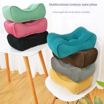 Японский вельветовый полипропиленовый хлопок поясная подушка для офисного компьютерного кресла поясная подушка для беременных женщин поясная подушка для автомобиля 38 23 розовый