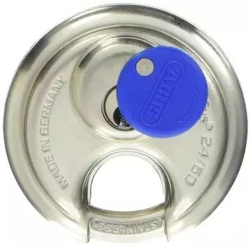 Японский велосипедный замок ABUS для шоссейного велосипеда [оригинальный продукт] [DISKUS 24IB] серебряный