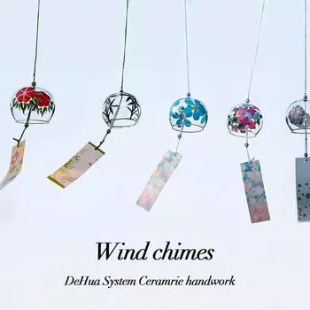 Японский ветряной колокольчик стеклянный хрустальный колокольчик ветряная музыка сад подвесной орнамент садовый ландшафт японский ветряной колокольчик наружный декор