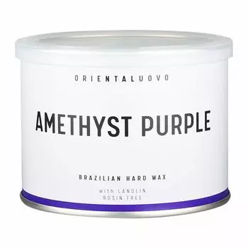 Японский воск для удаления волос с бровей VIO Удаление волос без бумаги, восточный Warbo AMETHYST PURPLE 400 г Банка [качество салона] для мужчин