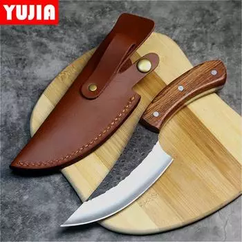 Японский вращающийся нож YUJIA, изготовленный из высокоуглеродистой стали, изготовленный вручную шеф-поваром Таном, нарезанный кухонным ножом, нож для мясника