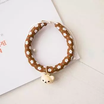 Японский Японский Ошейник для питомца Зефир Милые Маленькие Колокольчики-Клубнички Милые Регулируемые Аксессуары Товары для Кошек и Собак XS size (15-21cm)