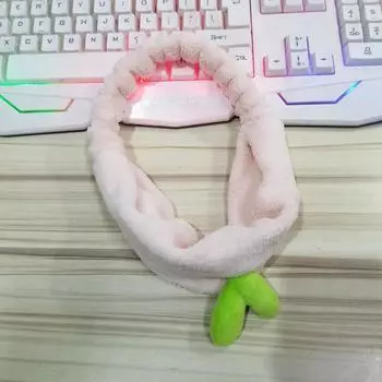 Японский Zakka Cute Act Милые ростки фасоли Трава, кактусовый пух Мытье лица Повязка на голову Женские аксессуары для волос Головной убор